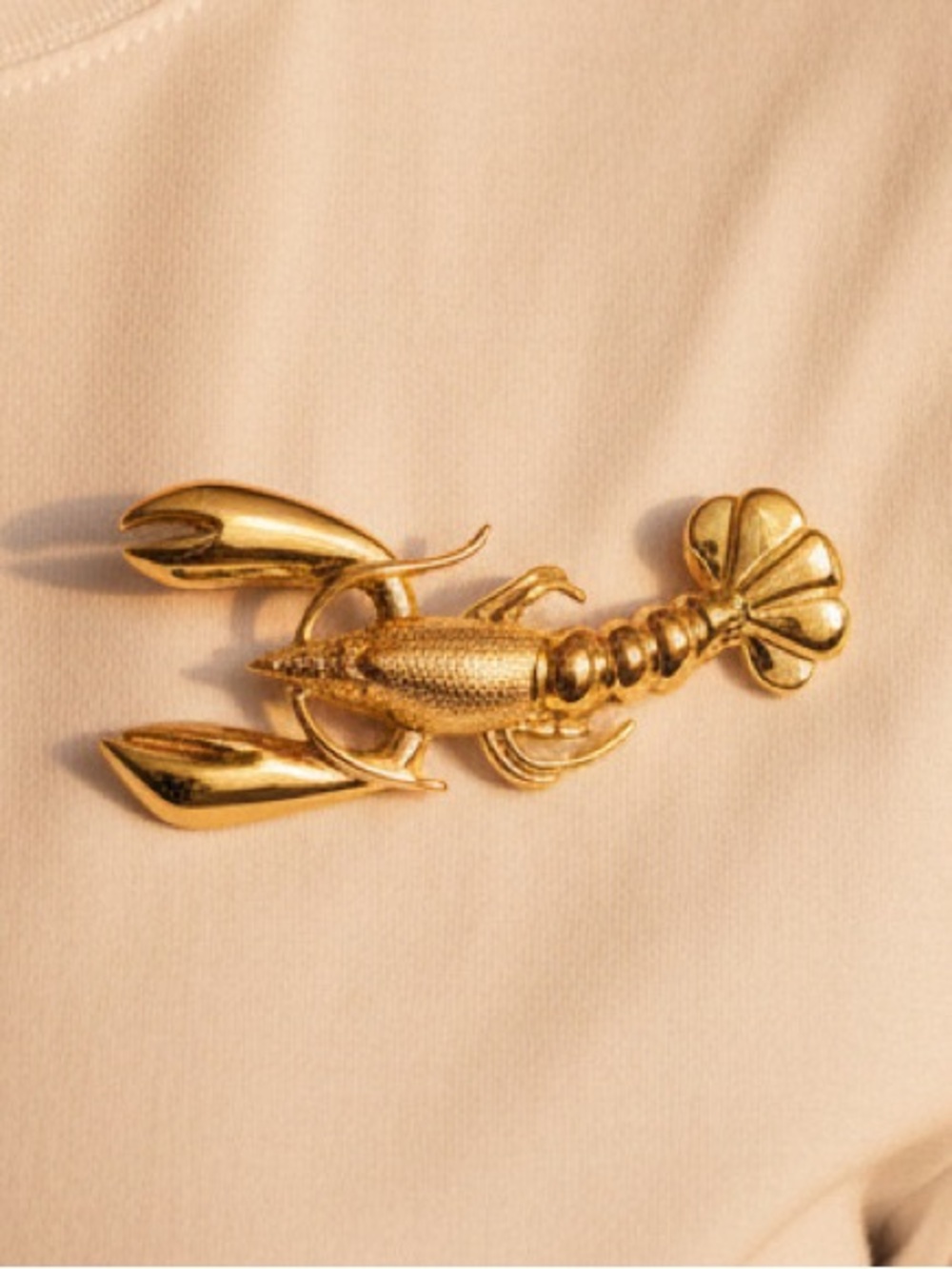 Lobster Brooch Pin – Statement Sea Life Jewelry, Large Crustacean Design